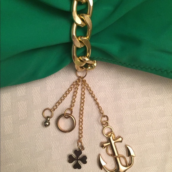 Green two-piece swimsuit - Picture 2 of 4